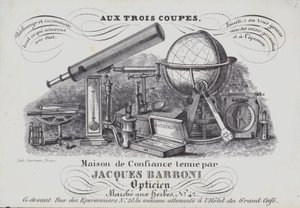 Advertisement for Jacques Barboni Optical Instruments by Belgian School