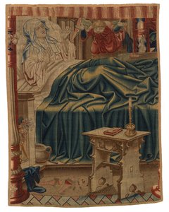 Beatrix Soetkens in Bed, from the First Scene in the First Tapestry of a Set of Four Depicting the 