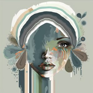 Flowing Abstract Portrait by Bella Eve