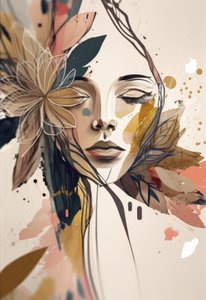 Serene Floral Portrait by Bella Eve
