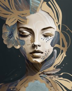 Serene Golden Bloom