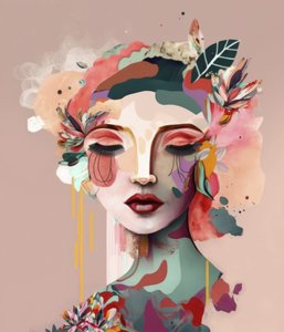 Vibrant Floral Portrait