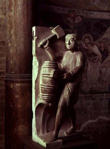 August from a statuary calendar of the Labours of the Months, c.1200 by Benedetto Antelami