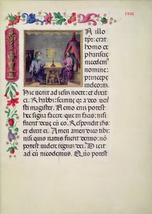 Christ and Nicodemus from the Evangelarium of Santa Giustina by Benedetto Bordone