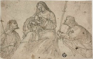 Virgin and Child with Saints John the Baptist and Roch by Benedetto Carpaccio