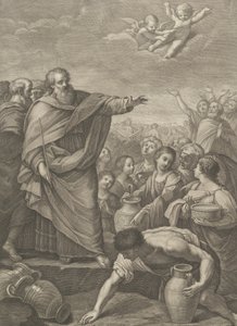 Moses with the Israelites Gathering Manna, 1776 by Benedetto Eredi