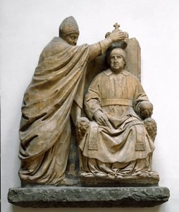 Cardinal Latino di Carlo Orsini Crowns Ferdinand II of Aragon