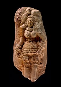 Moulded plaque of a Yakshi, Tamluk, c.200 BC