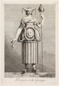 Mascarade à la Grecque: Bergère à la Grecque Plate 4, 1771