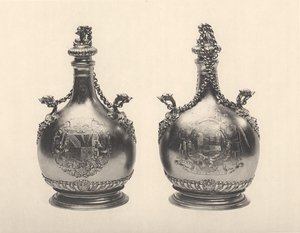 Pair of William III Pilgrim Flasks, c.1690 by Benjamin Bradford