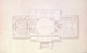 Plan of the Principal Story of the Capitol, U.S. by Benjamin Henry Latrobe