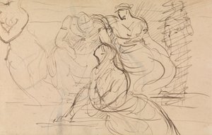 Figure Study of Women in Various Sitting and Standing Poses by Benjamin Robert Haydon