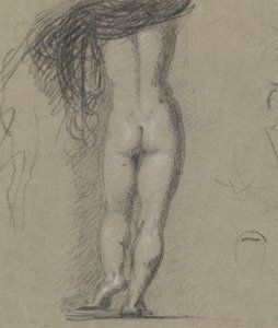 Rear View Study of a Nude Figure by Benjamin Robert Haydon
