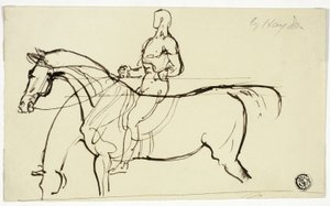 Sketch of Horse and Rider by Benjamin Robert Haydon