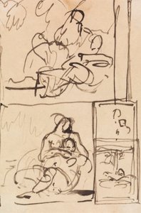 Study for Figures Sitting by Benjamin Robert Haydon