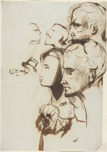 Study of Faces by Benjamin Robert Haydon