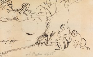 Study of Figures Sitting Under a Tree by Benjamin Robert Haydon