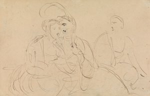 Study of Women Talking by Benjamin Robert Haydon