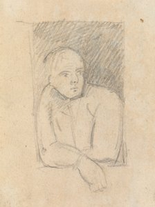 Study of a Figure Leaning out of a Window