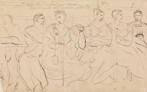 Study of a Group of People Talking by Benjamin Robert Haydon