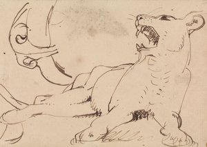 Study of a Lioness by Benjamin Robert Haydon