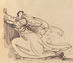 Study of a Woman Pleading on Her Knees