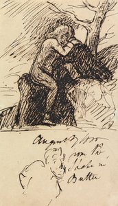 Study of a Figure Sitting by Benjamin Robert Haydon