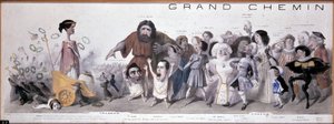 The grand road of posterity: representation of tragedy and comedy - Lithography by Benjamin Roubaud, Maison de Balzac, Paris by Benjamin Roubaud
