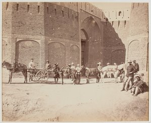 Durani Gate, Heyland Cart and Pack Mules, Showing the Different Kinds of Pack Saddles, Kandahar by Benjamin Simpson