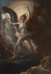 A Mighty Angel Standeth upon the Land and upon the Sea by Benjamin West