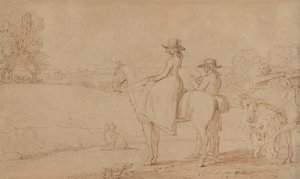 An Artist Sketching in Windsor Park by Benjamin West