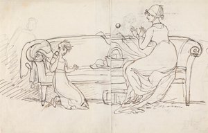 Mrs. West and Daughter Playing Catch by Benjamin West