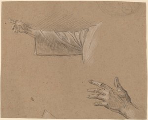Study of a Right Arm and a Left Hand by Benjamin West