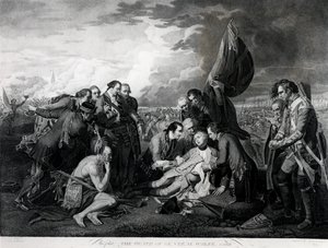 The Death of General Wolfe, engraved by Augustin Legrand by Benjamin West