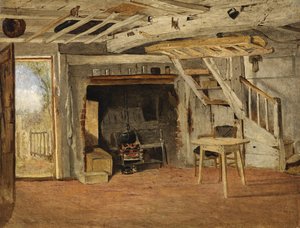 Study of a Cottage Interior by Benjamin Williams Leader