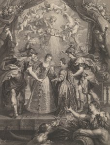 Plate 17: The Exchange of the Two Princesses in Hendaye, Allegorical Scene with Anne