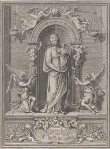Madonna of Loreto, within a Niche with an Angel on Either Side by Benoît Farjat