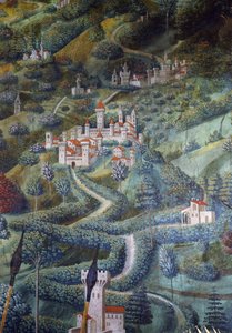 Castles (detail) by Benozzo di Lese di Sandro Gozzoli