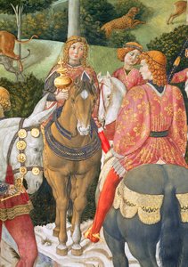 Horsemen in the royal entourage (detail)