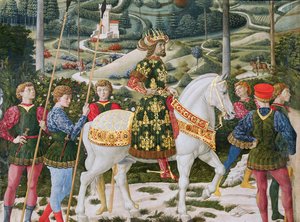 John VII Palaeologus, Eastern Roman Emperor, as one of the Three Kings (detail) by Benozzo di Lese di Sandro Gozzoli