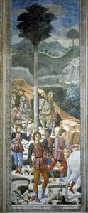 Liveried archers (detail) by Benozzo di Lese di Sandro Gozzoli
