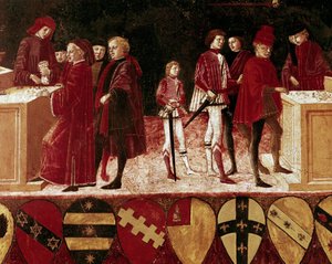 Allegory of state finances in wartime and peacetime (detail)