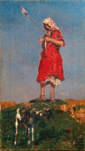 Shepherdess with Goat