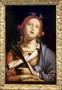 Saint Catherine of Alexandria. Painting by Bernardo Zenale (ca. 1436-1526), Tempera on Wood, circa 1500. Italian Art, Renaissance. Musee des Beaux Arts de Nancy.