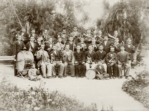 The Orchestra Group Shot at Zichron Yaacov, c.1898-1900 by Bernard Edelstein