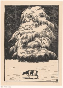 Cow by a Larch by Bernard Essers (signed by artist)