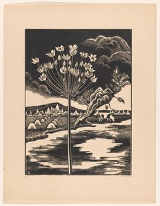 Swan Flower in a Landscape by Bernard Essers (signed by artist)