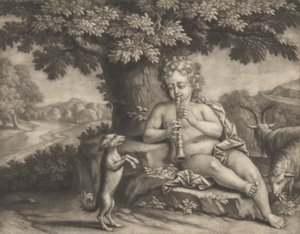 Shepherd Boy Piping to a Dog by Bernard Lens