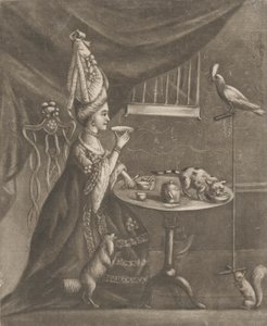 Woman Drinking Tea by Bernard Lens