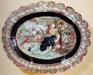 Dish depicting Flora